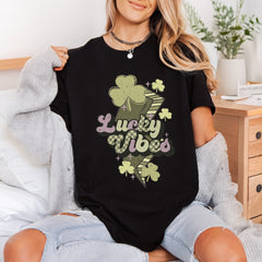 Lucky Vibes Retro Patrick Vintage Retro Ready to Press DTF Transfer for Dtf