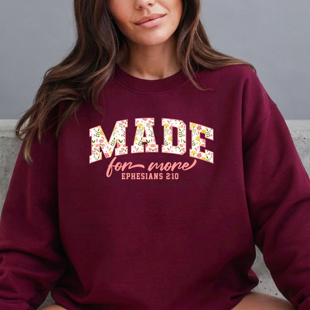 Made For More | Floral Faith Sweatshirt - Luckets.com
