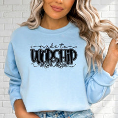 Made to Worship | Floral Worshipful Sweatshirt - Luckets.com