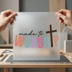 Made Worship Faith-inspired Diy Christian Faith Ready to Press DTF Transfer for Dtf