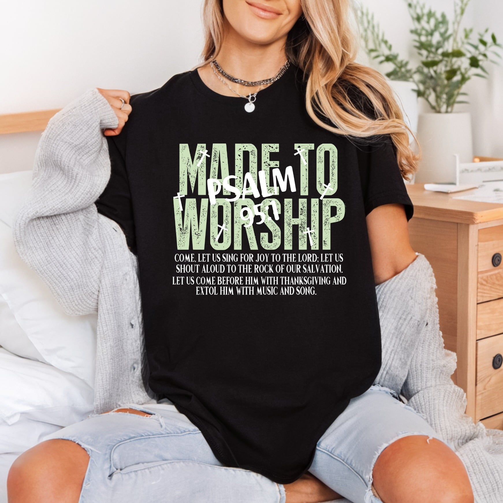 Made Worship Psalm Christian Christian Faith Ready to Press DTF Transfer for Dtf