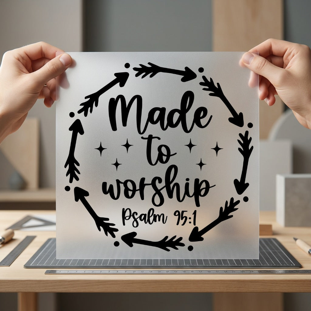 Made Worship Psalm Faith-based Christian Faith Ready to Press DTF Transfer for Dtf