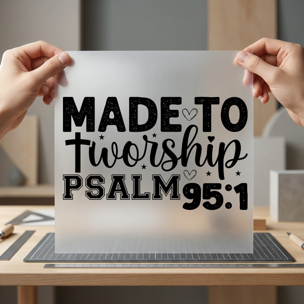 Made Worship Psalm Faith-inspired Christian Faith Ready to Press DTF Transfer for Dtf