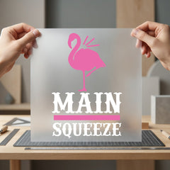 Main Squeeze Flamingo Funky Valentine Ready to Press DTF Transfer for Dtf