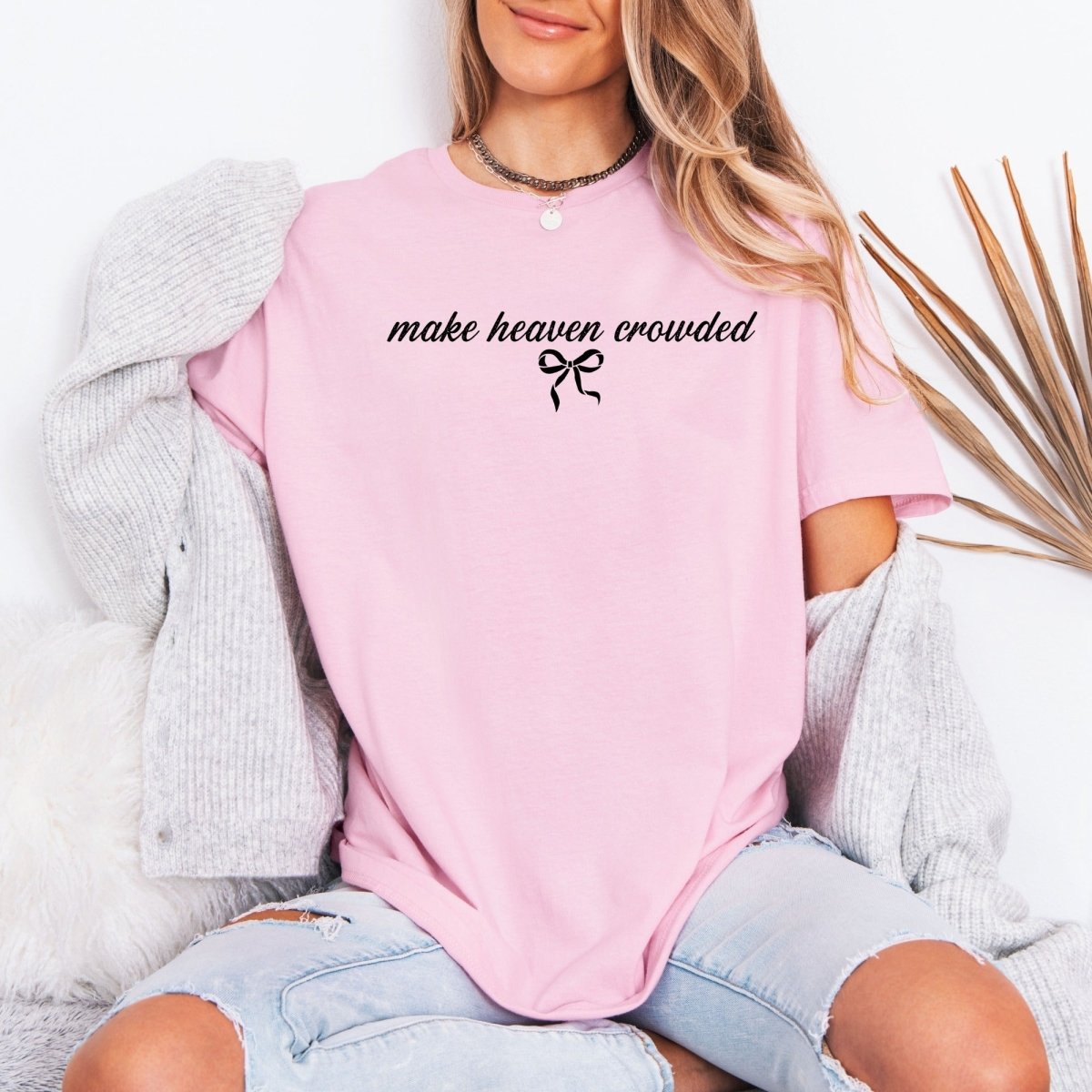 Make Heaven Crowded | Evangelism & Faith Bow Tee - Luckets.com