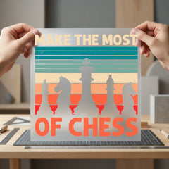 Make Most Chess Retro Retro Ready to Press DTF Transfer for Dtf