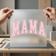 Mama Arch Text Collegiate Mom Mama Ready to Press DTF Transfer for Dtf