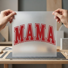 Mama Arch Text Collegiate Mom Mama Ready to Press DTF Transfer for Dtf