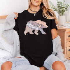Mama Bear Patchwork Boho Mom Mama Ready to Press DTF Transfer for Dtf