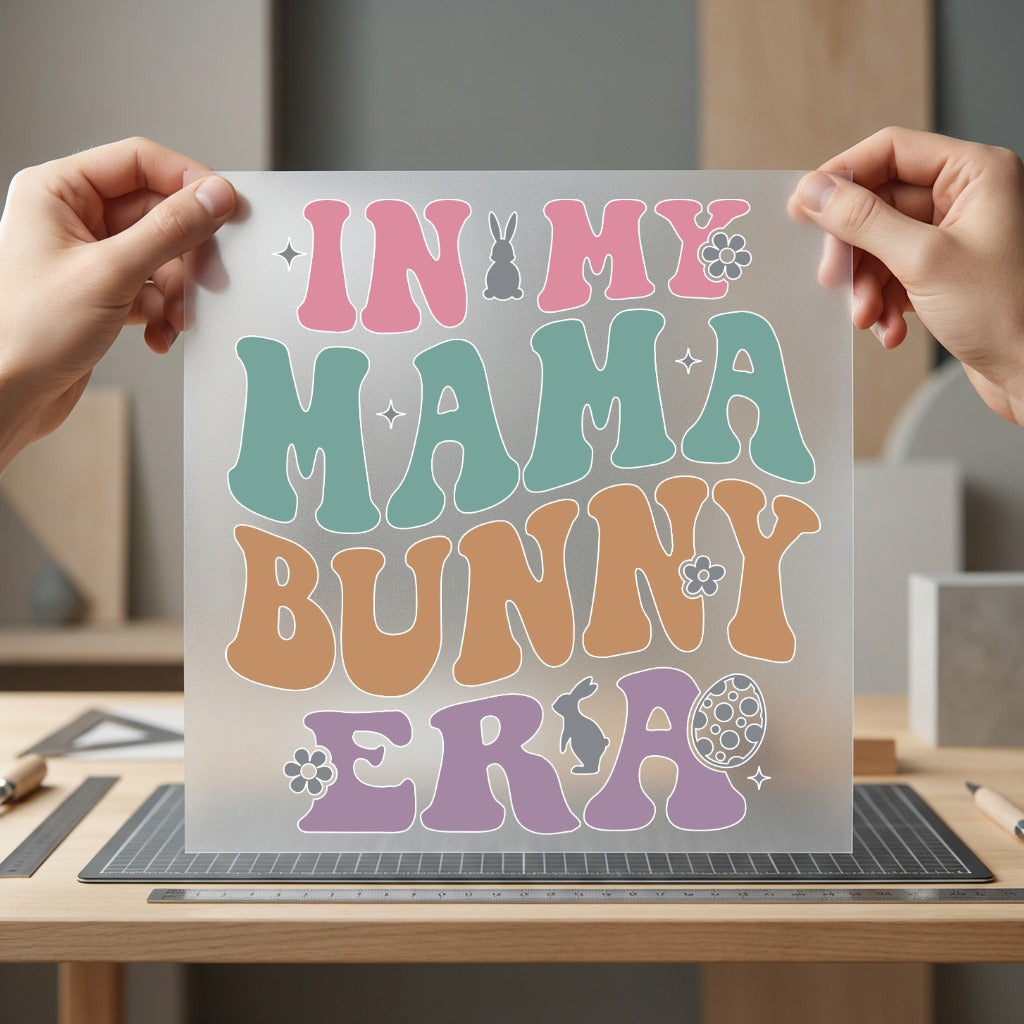 Mama Bunny Era Retro Easter Spring Ready to Press DTF Transfer for Dtf