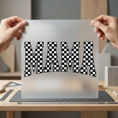 Mama Checkered Collegiate Retro Mom Mama Ready to Press DTF Transfer for Dtf