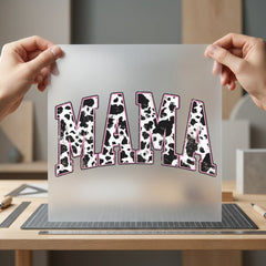 Mama Cow Retro Diy Usa Mom Ready to Press DTF Transfer for Dtf