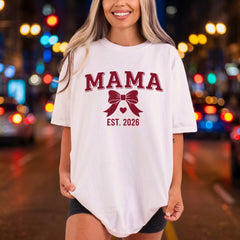 Mama Est Bow Retro Mom Mama Ready to Press DTF Transfer for Dtf