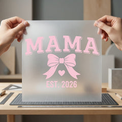 Mama Est Bow Retro Mom Mama Ready to Press DTF Transfer for Dtf