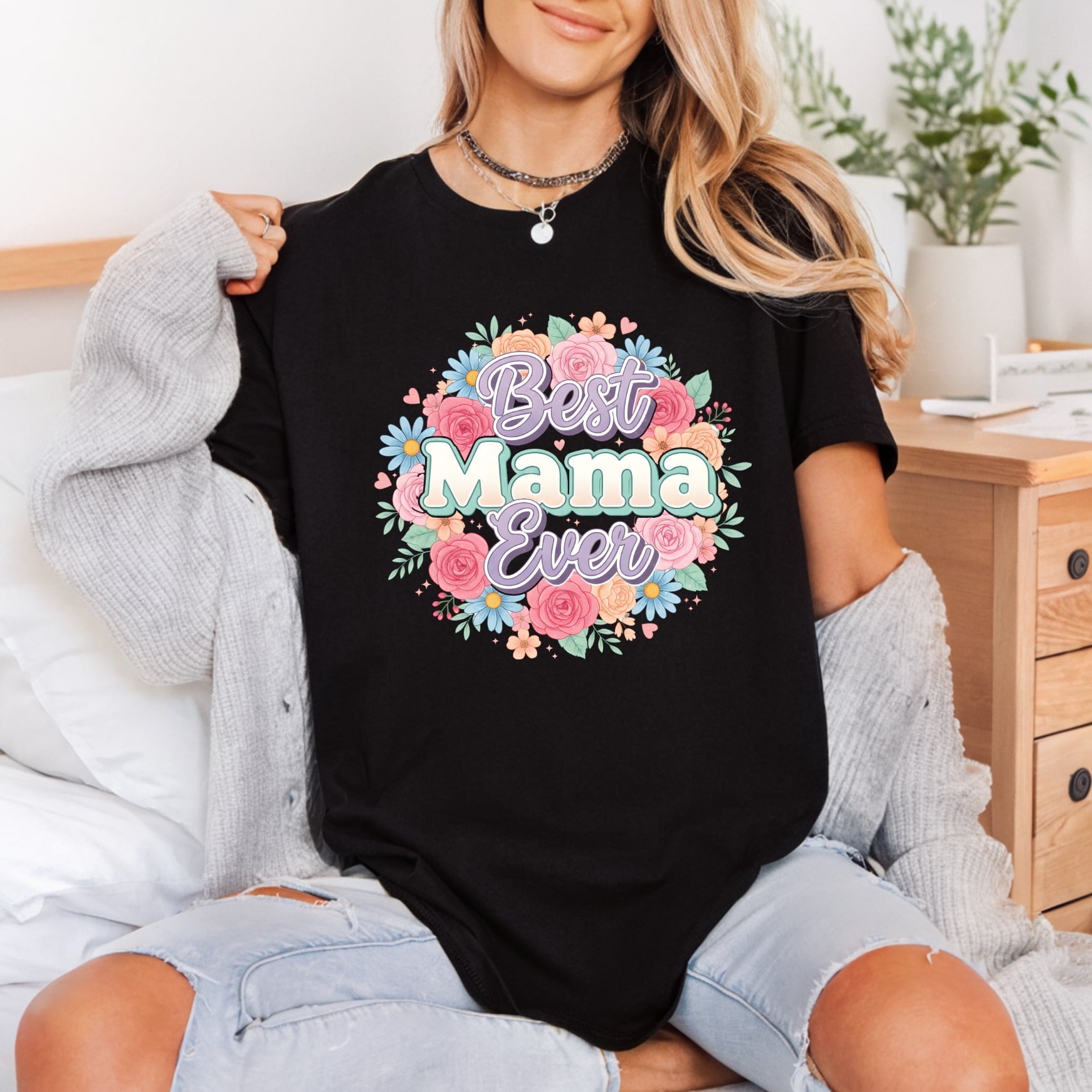 Mama Ever Floral Diy Mom Mama Ready to Press DTF Transfer for Dtf