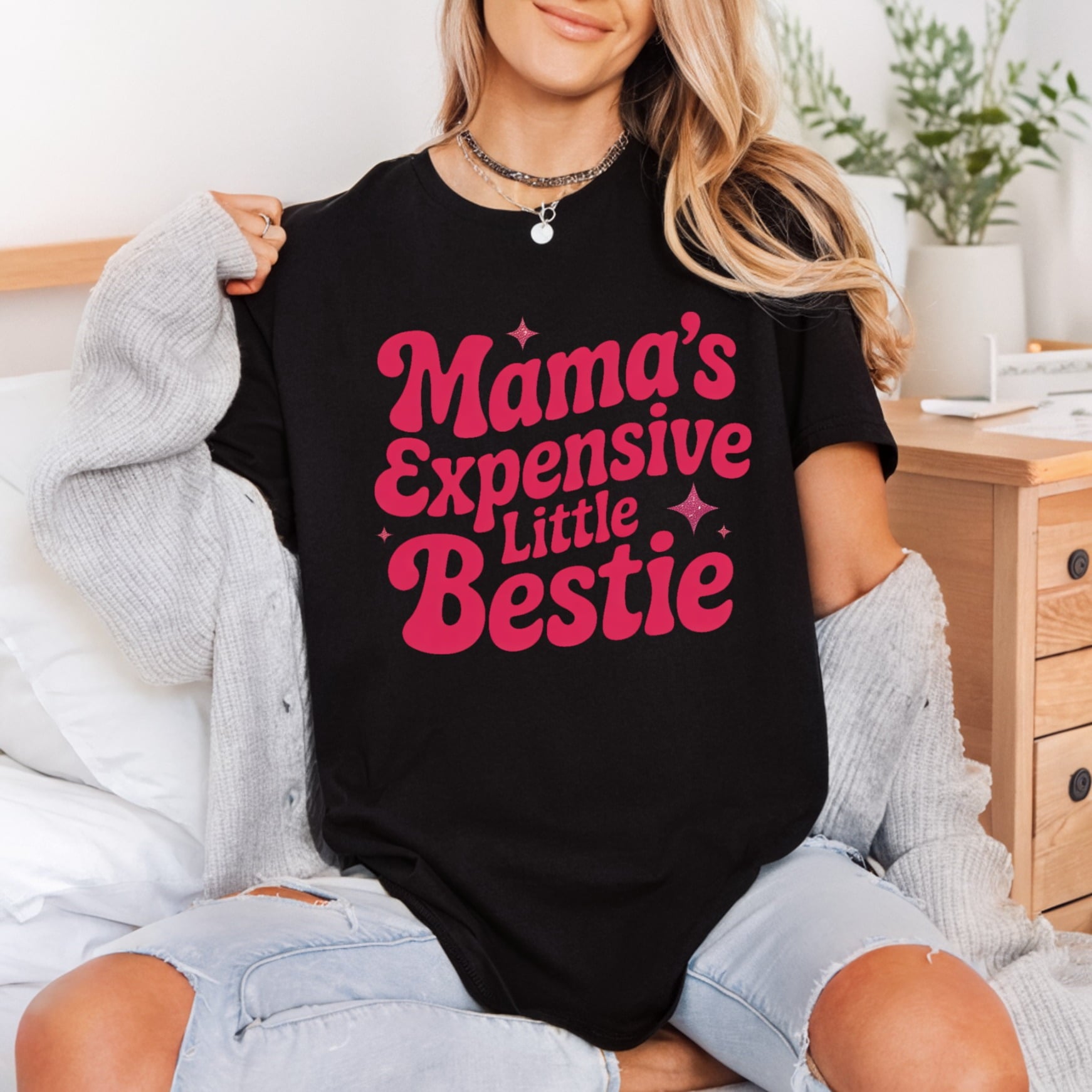 Mama Expensive Little Bestie Mom Funny Ready to Press DTF Transfer for Dtf