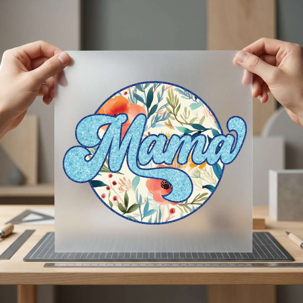 Mama Floral Glitter Retro Mom Mama Ready to Press DTF Transfer for Dtf