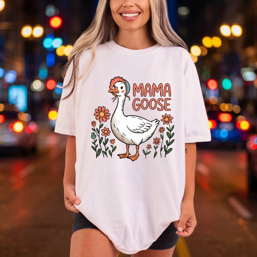 Mama Goose Floral Retro Mom Mama Ready to Press DTF Transfer for Dtf