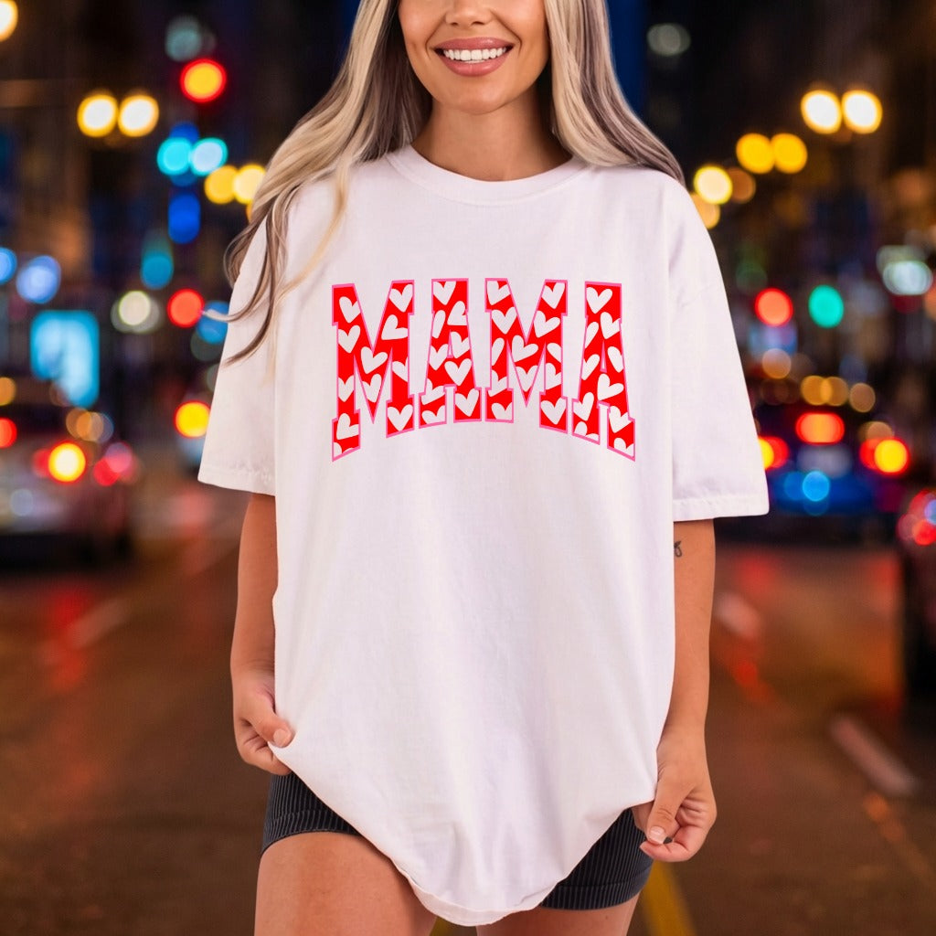 Mama Heart Retro Love Valentine Mom Ready to Press DTF Transfer for Dtf