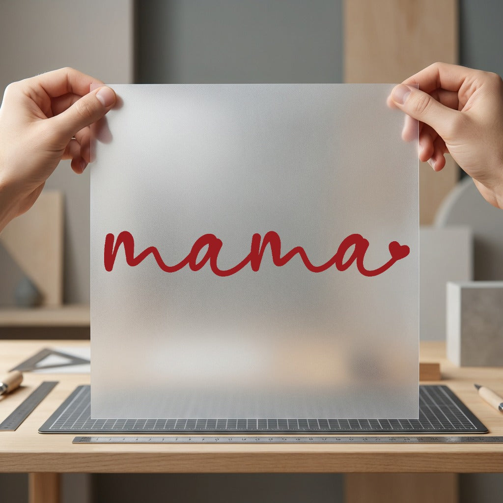 Mama Heart Script Diy Mom Mama Ready to Press DTF Transfer for Dtf