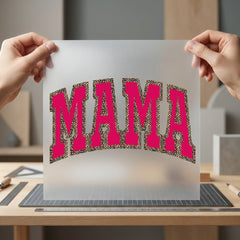 Mama Leopard Arc Retro Mom Mama Ready to Press DTF Transfer for Dtf