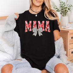 Mama Leopard Bow Valentine Mom Mama Ready to Press DTF Transfer for Dtf