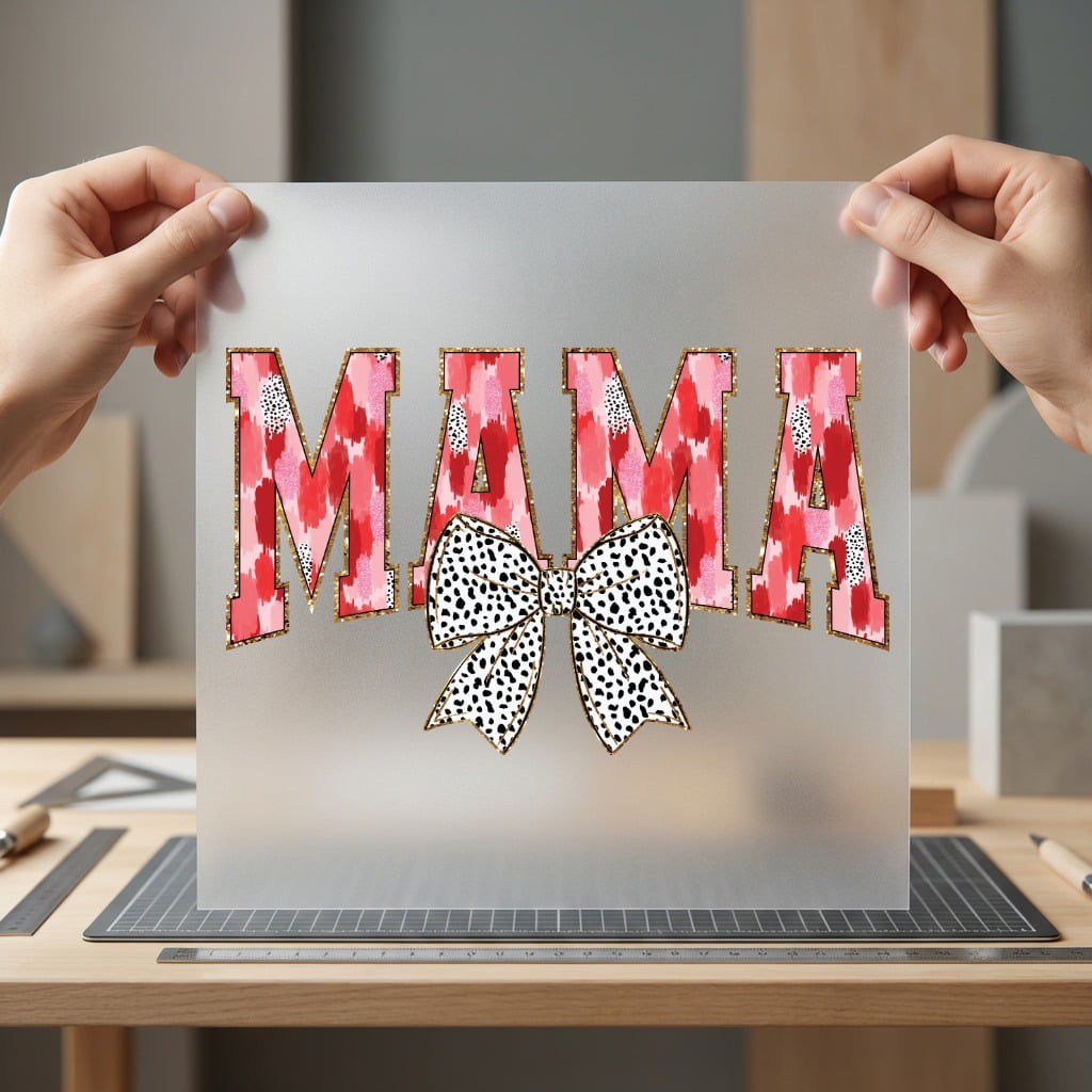 Mama Leopard Bow Valentine Mom Mama Ready to Press DTF Transfer for Dtf