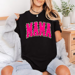 Mama Leopard Hot Pink Mom Mama Ready to Press DTF Transfer for Dtf