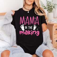 Mama Making Pregnancy Reveal Mom Ready to Press DTF Transfer for Dtf