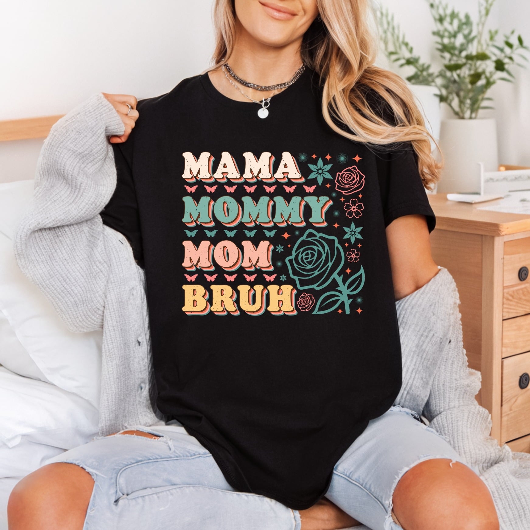 Mama Mommy Mom Bruh Mom Funny Ready to Press DTF Transfer for Dtf