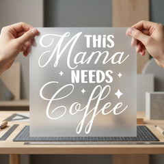 Mama Needs Coffee Script Mom Funny Ready to Press DTF Transfer for Dtf