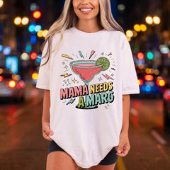 Mama Needs Marg Retro Mom Funny Ready to Press DTF Transfer for Dtf