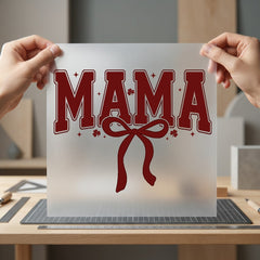 Mama Pink Bow Diy Mom Mama Ready to Press DTF Transfer for Dtf