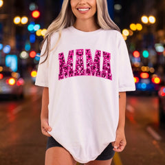 Mama Pink Glitter Arch Mom Mama Ready to Press DTF Transfer for Dtf