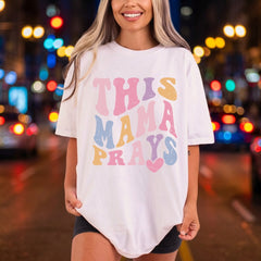 Mama Prays Retro Distressed Faith Prayer Ready to Press DTF Transfer for Dtf