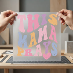 Mama Prays Retro Distressed Faith Prayer Ready to Press DTF Transfer for Dtf