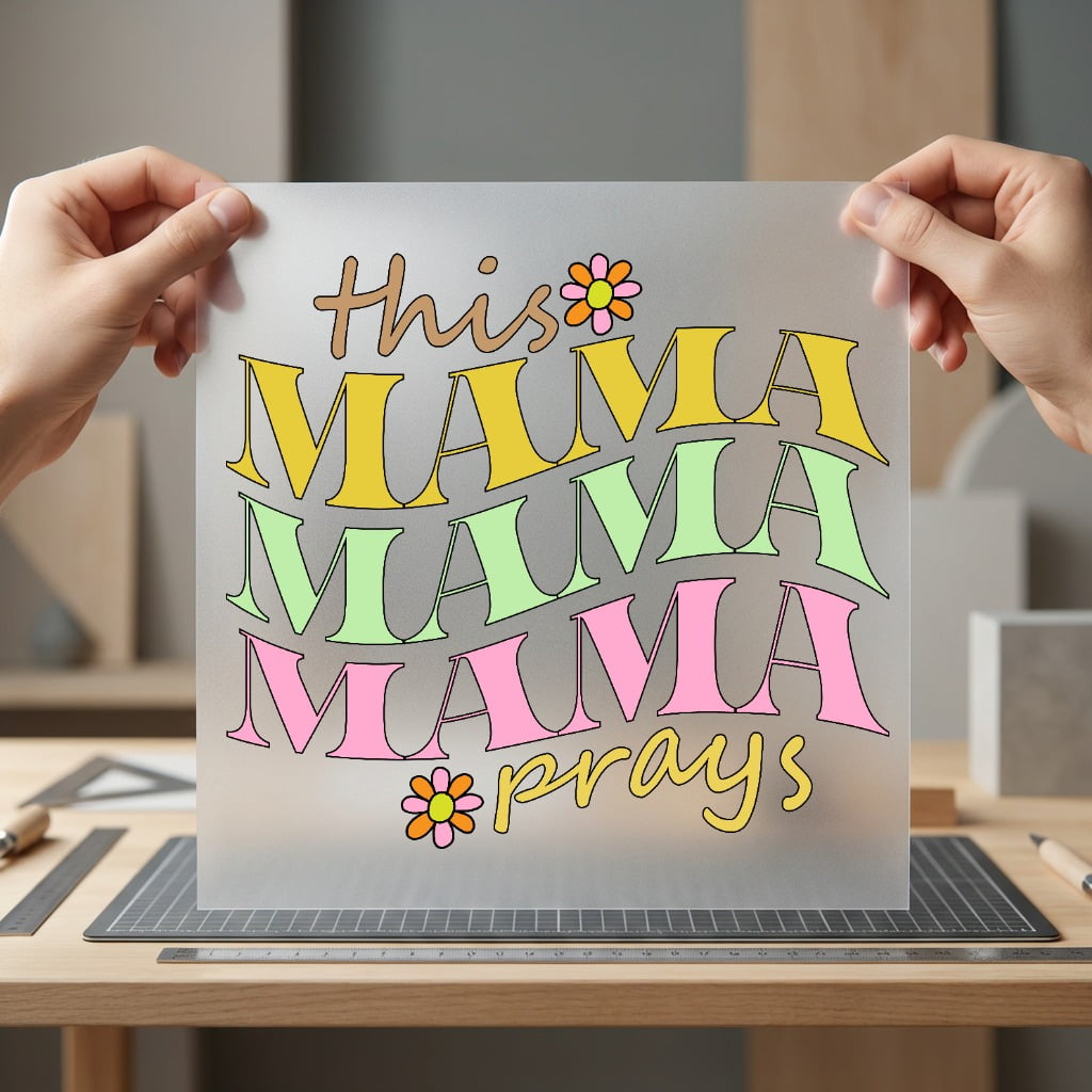 Mama Prays Retro Diy Faith Prayer Ready to Press DTF Transfer for Dtf