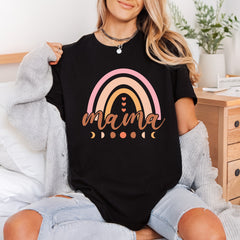 Mama Rainbow Hearts Boho Mom Mama Ready to Press DTF Transfer for Dtf