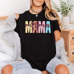 Mama Ribbon Script Retro Mom Mama Ready to Press DTF Transfer for Dtf