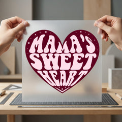Mama Sweet Heart Retro Valentine Mom Ready to Press DTF Transfer for Dtf