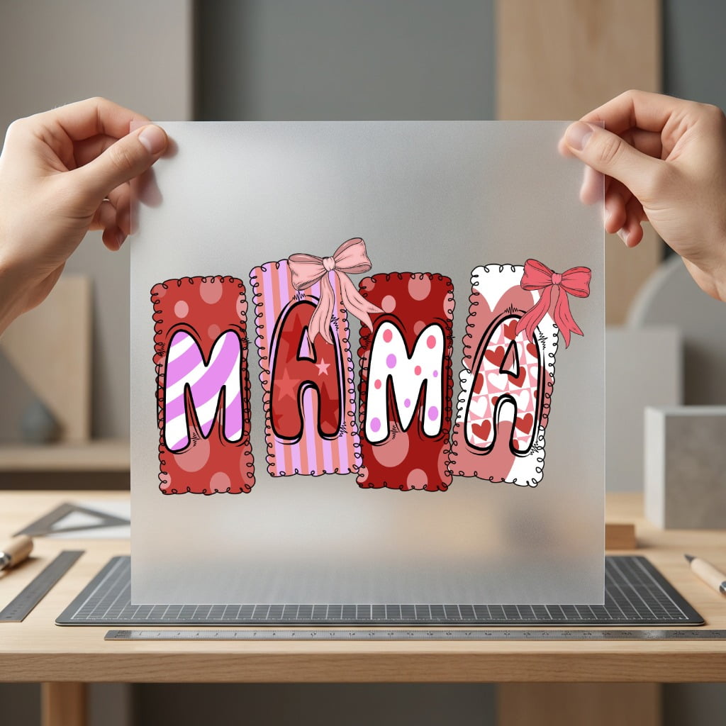 Mama Valentine Day Retro Valentine Mom Ready to Press DTF Transfer for Dtf