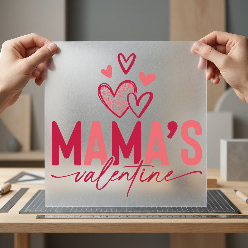 Mama Valentine Hearts Diy Valentine Mom Ready to Press DTF Transfer for Dtf