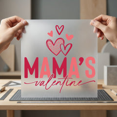 Mama Valentine Hearts Diy Valentine Mom Ready to Press DTF Transfer for Dtf