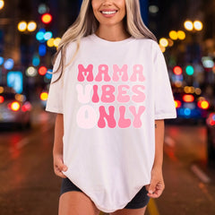 Mama Vibes Only Retro Mom Mama Ready to Press DTF Transfer for Dtf