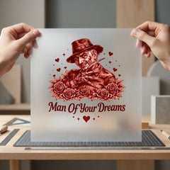 Man Dreams Horror Retro Valentine Funny Ready to Press DTF Transfer for Dtf