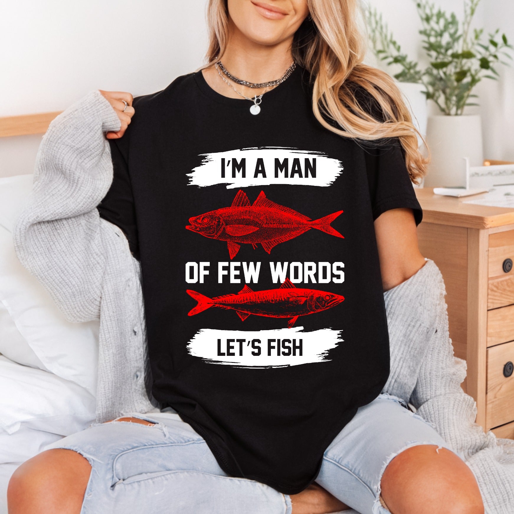 Man Few Words Let Dad Funny Ready to Press DTF Transfer for Dtf