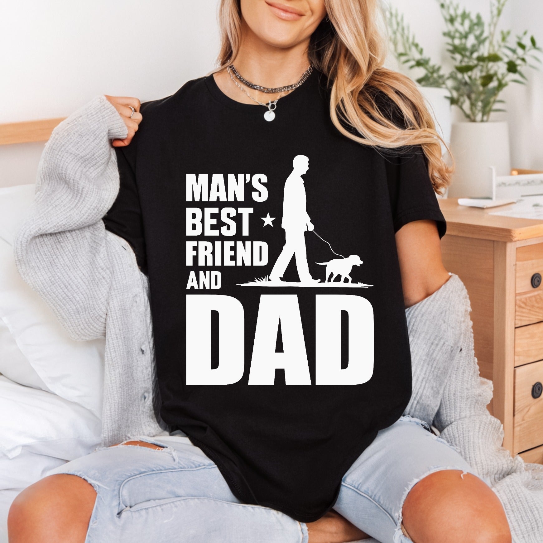 Man Friend Dad Pet Mom Dad Ready to Press DTF Transfer for Dtf