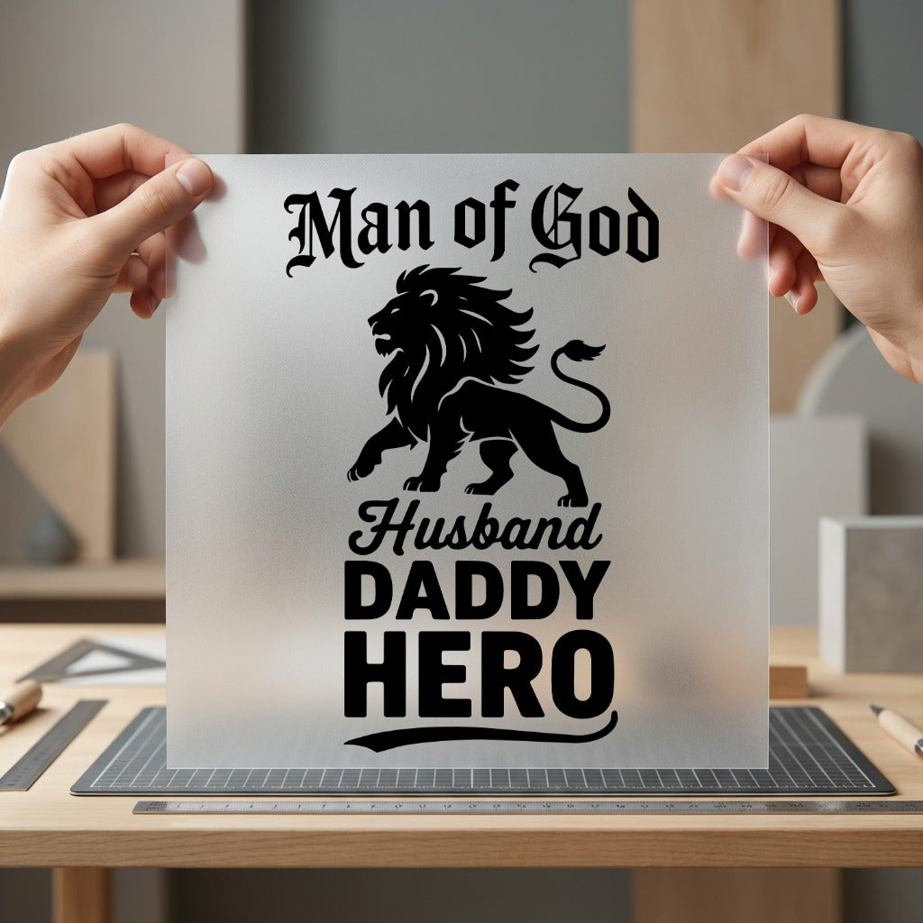 Man God Lion Bold Christian Faith Ready to Press DTF Transfer for Dtf