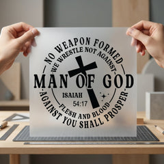 Man God Scripture Christian Christian Faith Ready to Press DTF Transfer for Dtf