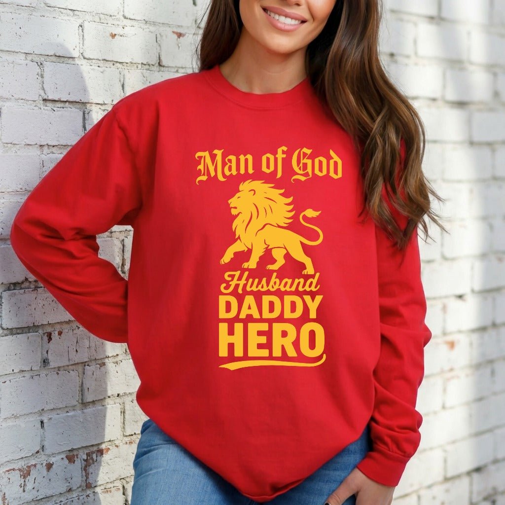 Man of God Lion | Fatherhood & Faith Sweatshirt - Luckets.com